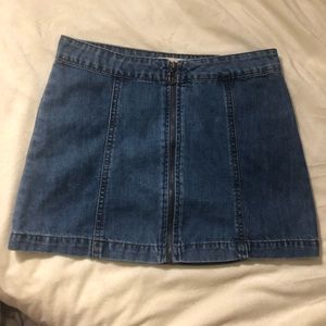 Altar’d State denim zip-up skirt